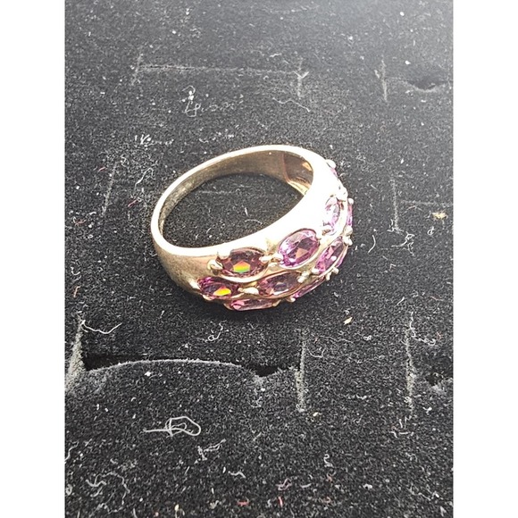 10K YELLOW GOLD PURPLE TOURMALINE RING SIZE 8 - Picture 6 of 9